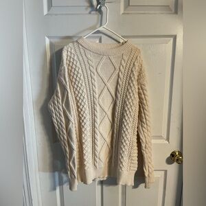 VAMTAC Cozy Cream Cable Knit Sweater